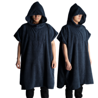 Cotton Or Microfiber Surf Wetsuit Beach Changing Poncho Towel With Hood Hooded Bath Robe Poncho